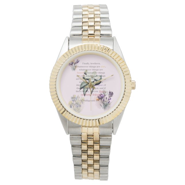 これらのことを思いなさい 聖書 腕時計 (正面)