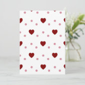 これらのシームレスなハートパターンに恋する秋 招待状 (スタンド正面)