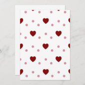 これらのシームレスなハートパターンに恋する秋 招待状 (正面/裏面)