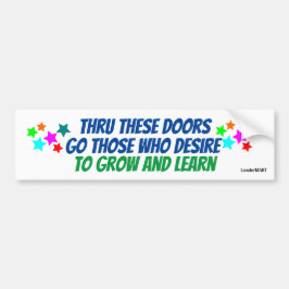 これらのドア…バス表記のステッカーを通して バンパーステッカー