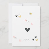 これらのハートの招待状を愛して下さい 招待状 (裏面)