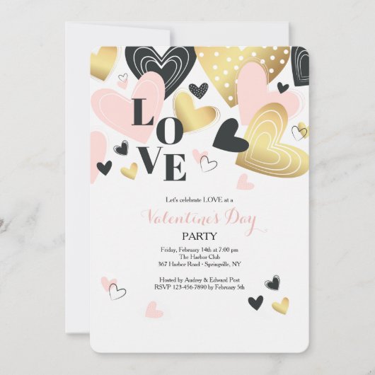 これらのハートの招待状を愛して下さい 招待状 (正面)