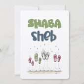 これらのフリップフロップよくはしゃぐشباشبで喜びに飛び込む 招待状 (正面)