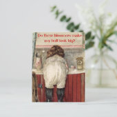 これらのブルマーは私のお尻を大きく見せるか？ ポストカード (スタンド正面)