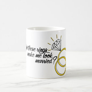 これらのリングは私を結婚したに見させますか。 花嫁 コーヒーマグカップ