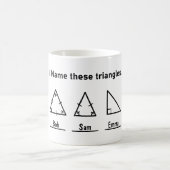 これらの三角形に名前を付けおもしろい、数学ことわざ、顧客 コーヒーマグカップ (中央)
