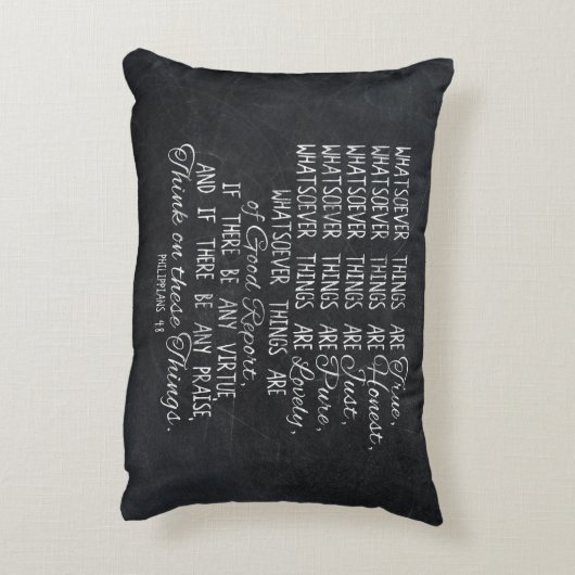 これらの事のキリスト教の聖書の聖なる書物、経典で考えて下さい アクセントクッション (裏面(縦))