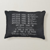 これらの事のキリスト教の聖書の聖なる書物、経典で考えて下さい アクセントクッション (裏面)