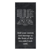 これらの事のキリスト教の聖書の聖なる書物、経典で考えて下さい ラックカード (正面)