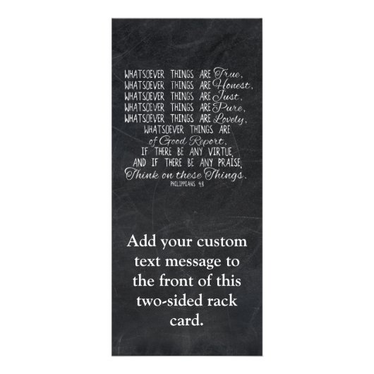 これらの事のキリスト教の聖書の聖なる書物、経典で考えて下さい ラックカード (正面)