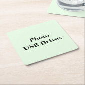 これらの写真を閲覧するにはスクロールを続けてください USBドライブ スクエアペーパーコースター (アングル)