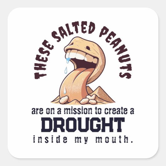 これらの塩ピーナッツは、作成するミッション上にある スクエアシール (正面)