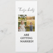 これらの子供たちは結婚します、リハーサルディナー 招待状 (正面)