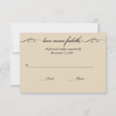 これらの最も素晴らしいの愛応答カードです 出欠カード (裏面)