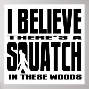 これらの森にSQUATCHがあります! ポスター