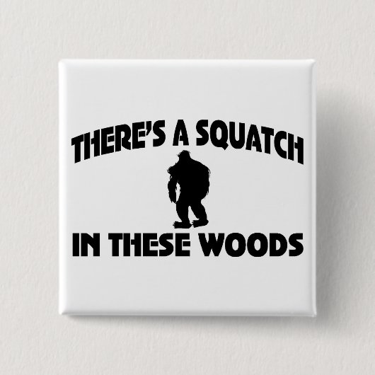 これらの森にSquatchがあります 缶バッジ (正面)