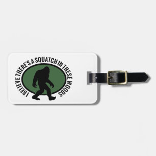 これらの森のクールな楕円形のSquatch ラゲッジタグ