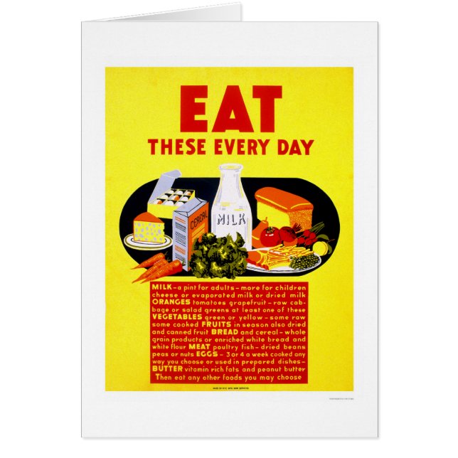 これらの毎日を1942 WPA食べて下さい (正面)