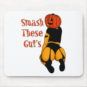 これらの腸のカボチャのハロウィンおもしろいのジョークをつぶす マウスパッド