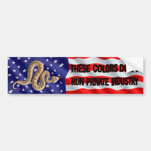 これらの色は私用企業を走りません バンパーステッカー (正面)