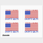 これらの色は走ない 長方形シール (シート)