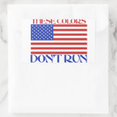 これらの色は走ない 長方形シール (バッグ)