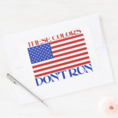 これらの色は走ない 長方形シール (封筒)