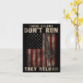 これらの色は走らない、彼らはリロードする、銃を備えて、米国と共に カード (黄色い花)