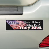これらの色は走りませんでした! バンパーステッカー (車上)