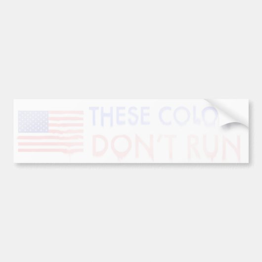 これらの色は走りません バンパーステッカー (正面)