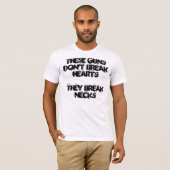 これらの銃はハートを壊しません。 それらは首を壊します Tシャツ (正面フル)