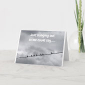 これらの鳥は、**ハッピーバースデー** GROUP CARDと言います。 カード (正面)