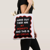 これらは私のサルであり、これは私のサーカスである トートバッグ (クローズアップ)