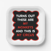 これらは私のサルであり、これは私のサーカスである ペーパープレート (正面)