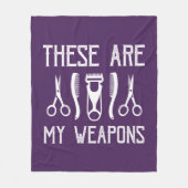 これらは私の武器です フリースブランケット (正面)