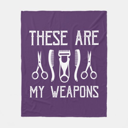 これらは私の武器です フリースブランケット (正面)