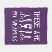 これらは私の武器です フリースブランケット (正面(横))