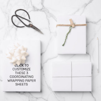 これらカスタマイズの3つの調整ラッピング紙 ラッピングペーパーシート