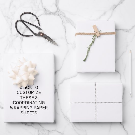 これらカスタマイズの3つの調整ラッピング紙 ラッピングペーパーシート (正面)