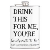 これをあなたはおばあちゃんに飲おもしろいむ フラスク (正面)