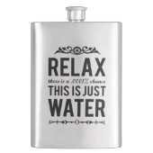 これをありますちょうど水がリラックスして下さい フラスク (正面)