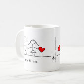 "これをしよう"。 ハートおよびすべてマグ コーヒーマグカップ (正面左)