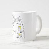 「これをウイルスに変える」巨大なマグカップ ジャンボコーヒーマグカップ (正面右)