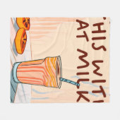 これをオート・ミルクで食べてもいい? フリースブランケット (正面(横))