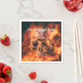 これを使うな。フレーミングスカルイン宇宙 スタンダードカクテルナプキン (インサイチュ)