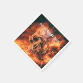 これを使うな。フレーミングスカルイン宇宙 スタンダードカクテルナプキン (角)