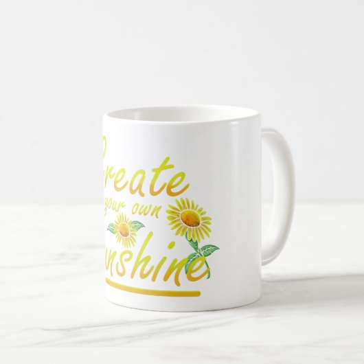 これを使って太陽の光を作感動的る コーヒーマグカップ (正面右)