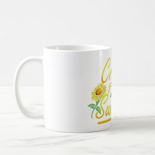 これを使って太陽の光を作感動的る コーヒーマグカップ (左)