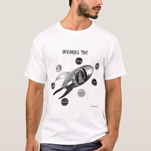 これを外部委託して下さい! Tシャツ (正面)