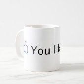 これを好みます。 Facebookは好みます コーヒーマグカップ (正面左)